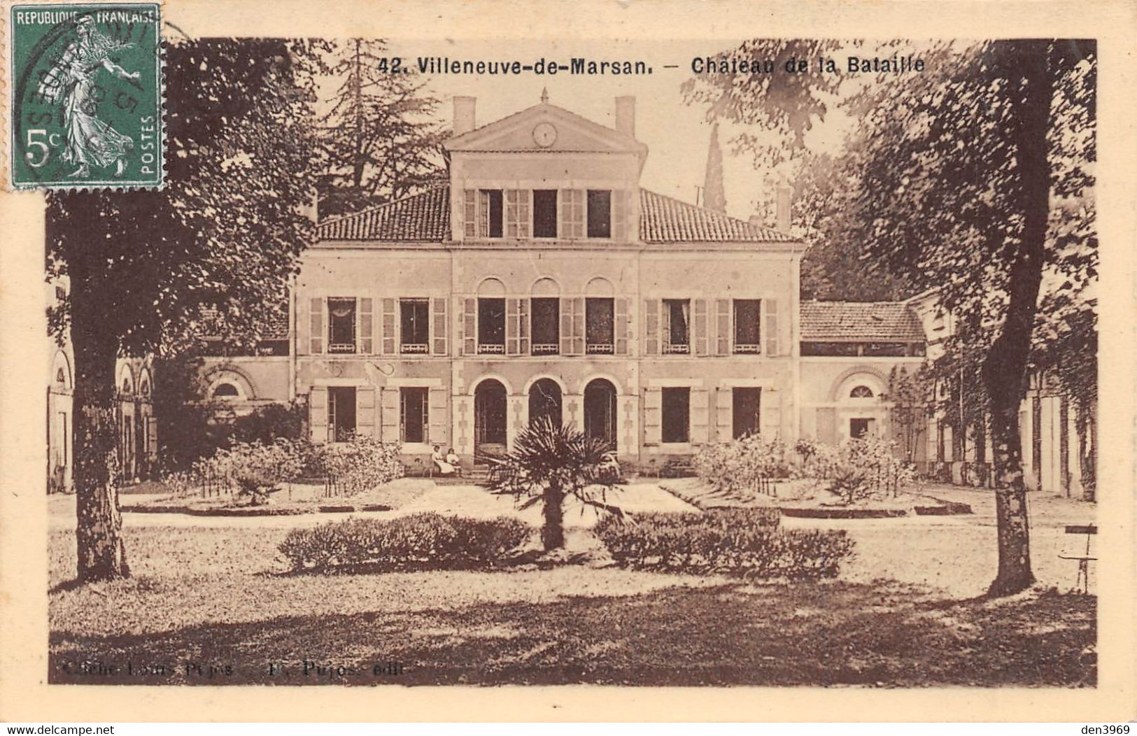 VILLENEUVE-de-MARSAN (Landes) - Château De La Bataille - Carte Pelliculée - Villeneuve De Marsan