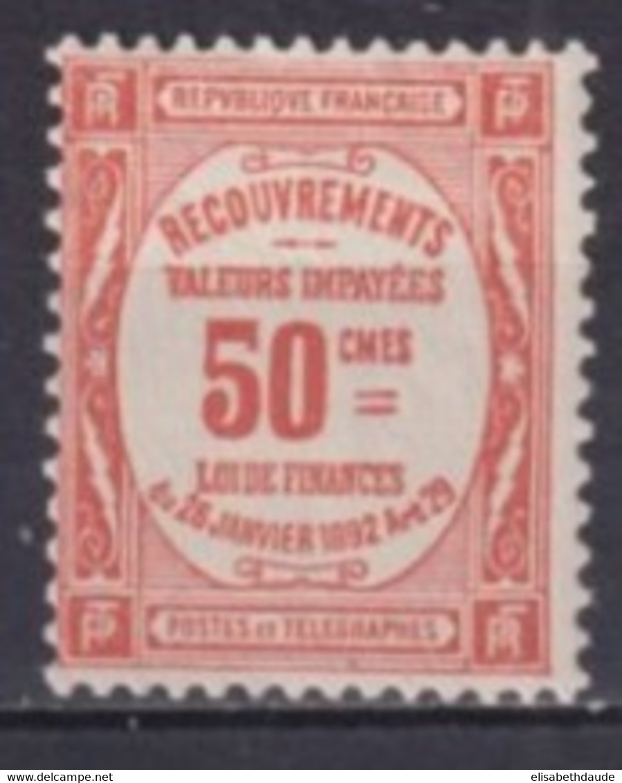 TAXE - 1908/1925 - RARE YVERT N°47 * MH SIGNE - COTE = 450 EUR. - 1859-1959.. Ungebraucht