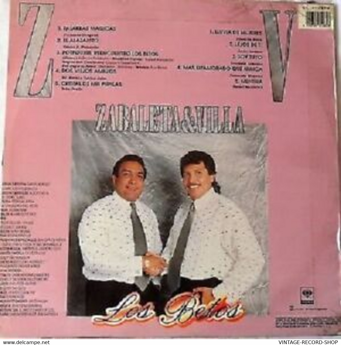 LOS BETOS *DE NUEVO* ZABALETA & VILLA *1992 COLUMBIA VG+LATIN MUSIC - Musiques Du Monde