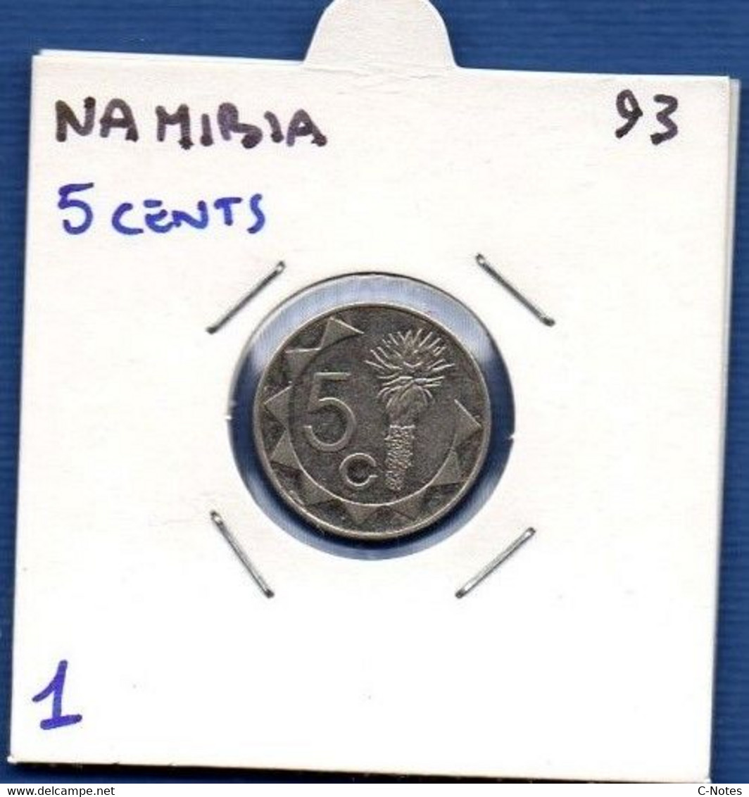 NAMIBIA - 5 Cents 1993 -  See Photos - Km 1 - Namibië