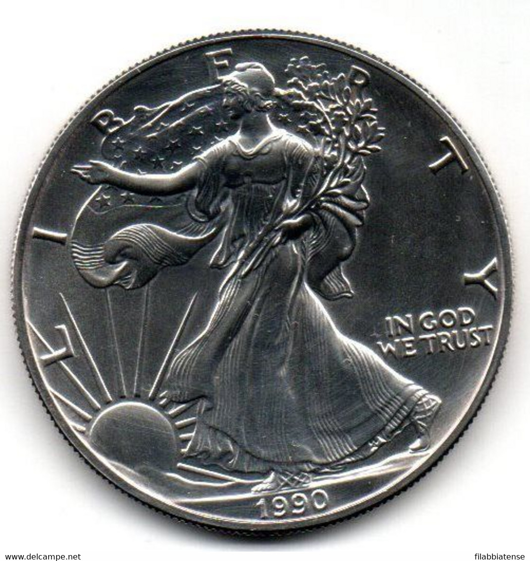 1990 - Stati Uniti 1 Dollar Argento  - Oncia Eagle      ---- - Gedenkmünzen