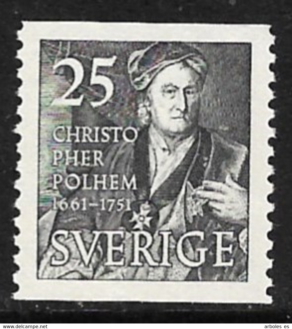 SUECIA - CHRISTOPHER POLHEM - AÑO 1951 - CATALOGO YVERT Nº 0364 - NUEVOS - Ungebraucht