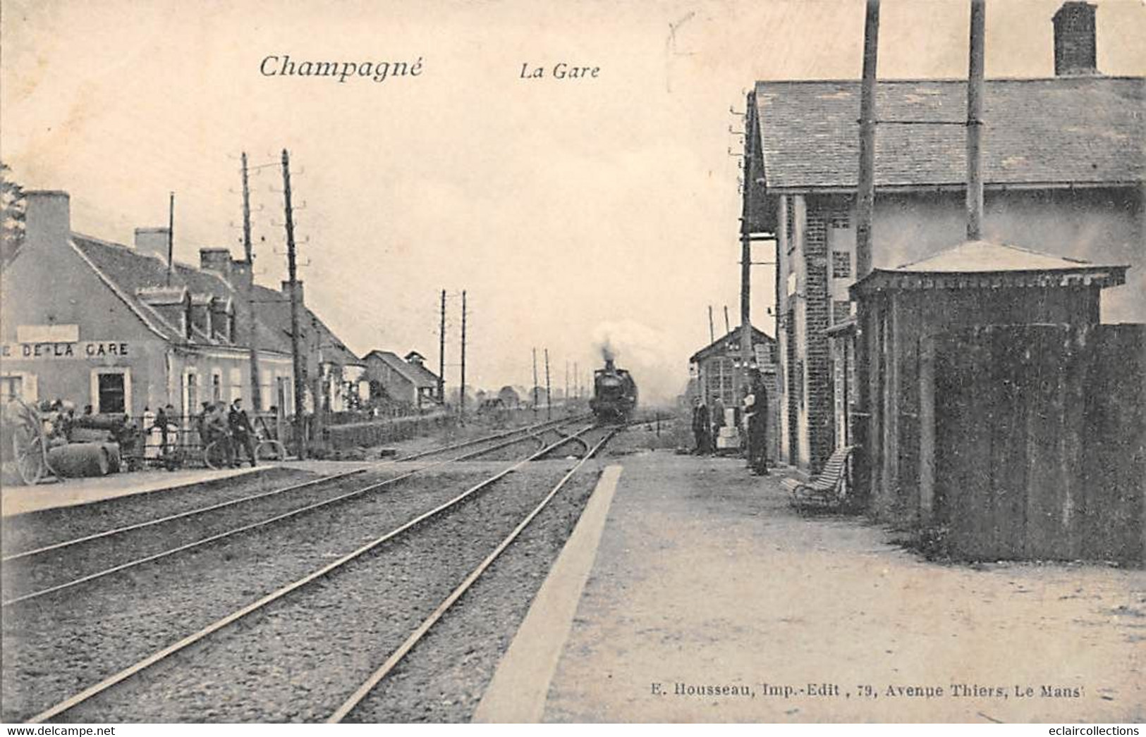 Champagné          72          Intérieur De La Gare . Train    -  3  -           (voir Scan) - Autres & Non Classés