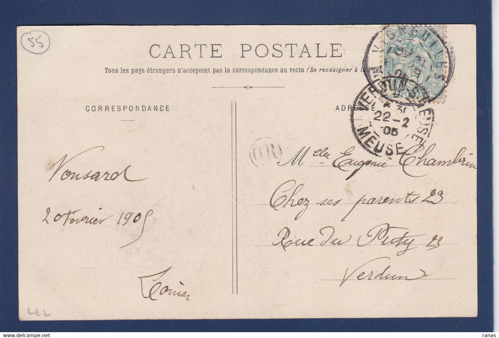 CPA [55] Meuse > Vigneulles Les Hattonchatel Courrier Postes Attelage Facteurs Voir Dos - Vigneulles Les Hattonchatel