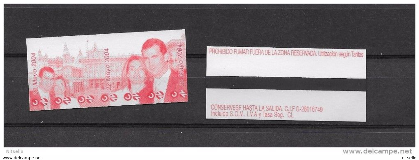 LOTE 1292 ///  BILLETE DE METRO SIN USAR 2004 COMMEMORATIVO DE LA BODA DE LOS REYES FELIPE VI Y LETICIA   ****MUY RARO* - Sonstige & Ohne Zuordnung