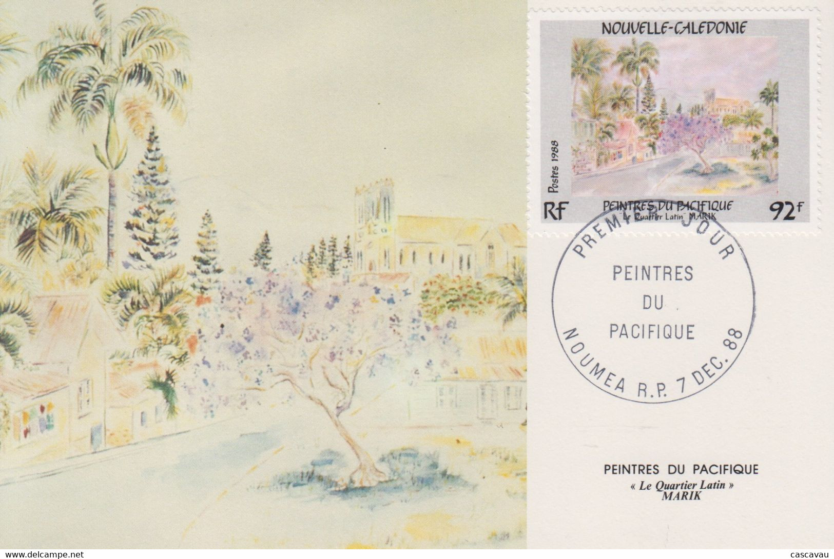 Carte  Maximum  1er Jour   NOUVELLE CALEDONIE   Peintres  Du  Pacifique   1988 - Tarjetas – Máxima