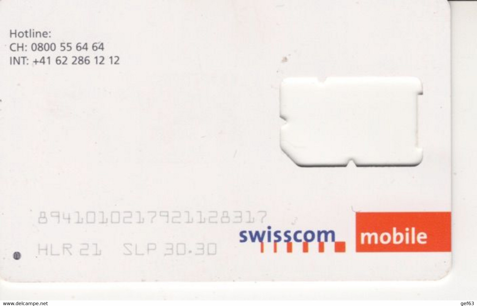 Swisscom Mobile - GSM Card Natel® - Telecom Operators