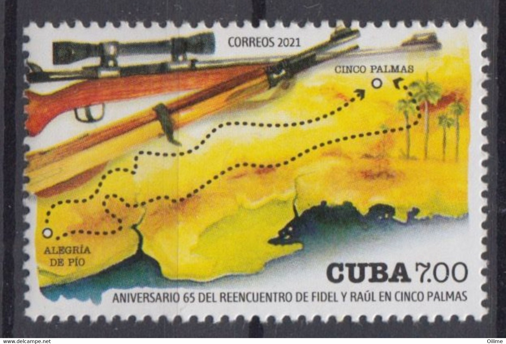 CUBA 2021. ANIVERSARIO 65 DEL REENCUENTRO  DE FIDEL Y RAÚL CASTRO EN CINCO PALMAS. MNH - Unused Stamps