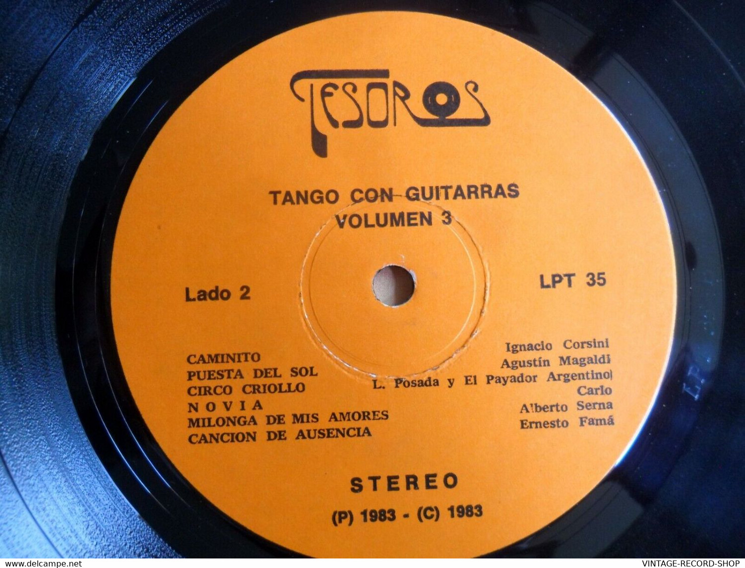 TANGO -TANGO CON GUITARRAS LOS ANGELITOS-MAGALDI-CORSINI-CHARLO-SERNA-VALENTE-FAMA- VGVINYL TREASURES - Musiques Du Monde