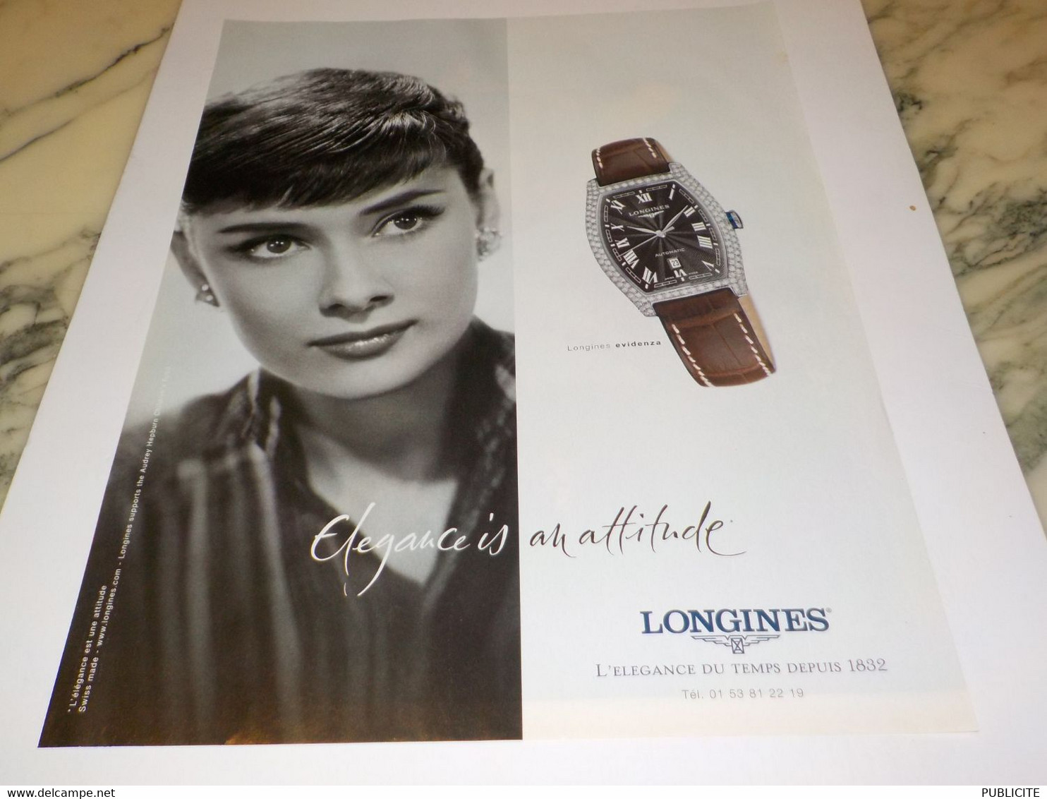 ANCIENNE PUBLICITE ELEGANCE IS AN ATTITUDE MONTRE LONGINES  2004 - Other & Unclassified