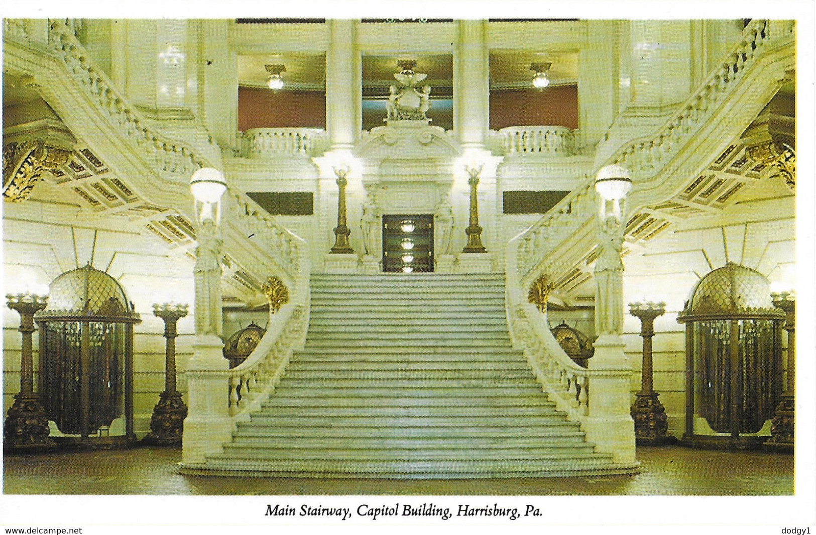 MAIN STAIRWAY, CAPITOL BUILDING, HARRISBURG, PENNSYLVANIA, UNITED STATES. UNUSED POSTCARD   Ty1 - Harrisburg