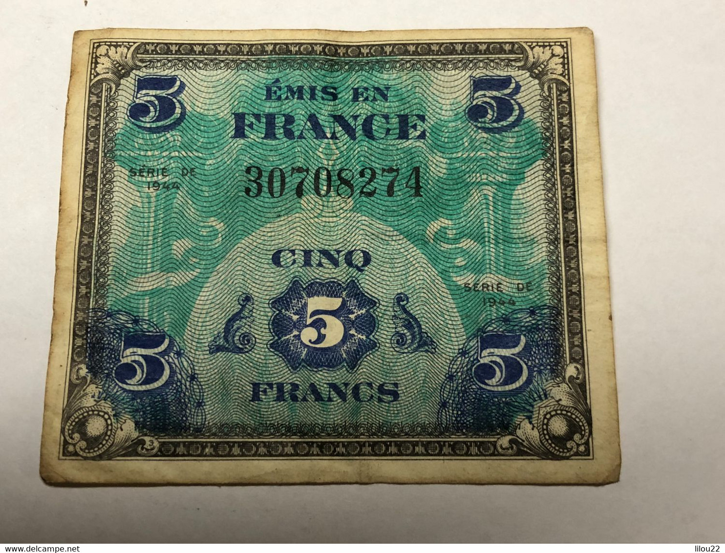 5 Francs 1944 Drapeau/France - 1944 Drapeau/France