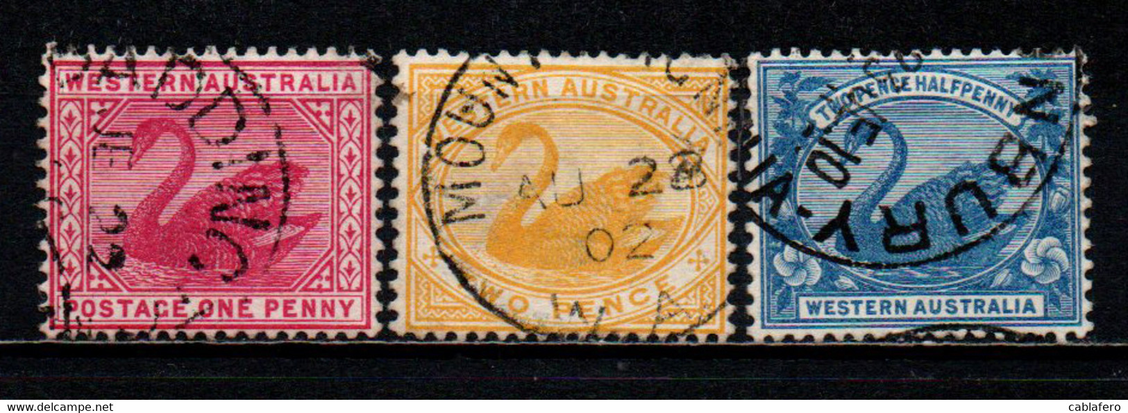 WESTERN AUSTRALIA - 1899-1901 - Swan - Wmk. Crown And W A - USATI - Used Stamps