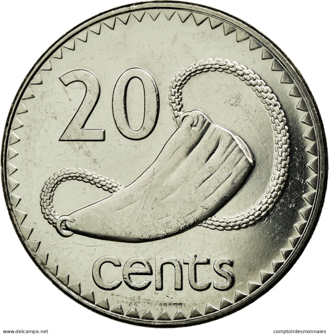 Monnaie, Fiji, Elizabeth II, 20 Cents, 2006, SUP, Nickel Plated Steel, KM:53a - Fidschi