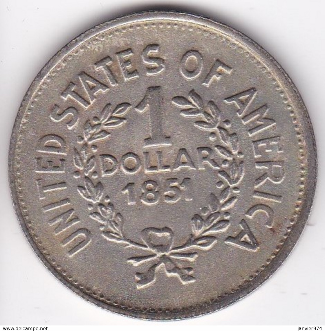 Etats Unis 1 Dollar 1851 Tête Indien , Faux , Copie - Andere & Zonder Classificatie