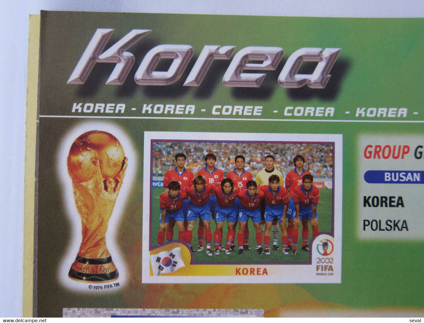 Panini KOREA JAPAN 2002 Mundial Football Album Rare Reproduction pls see DESCRIPTION