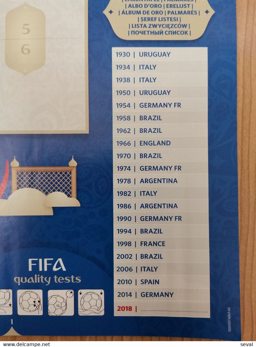 Panini 2018 Mundial Russia EMPTY Football ORIGINAL From CYPRUS +6 Stickers - Other & Unclassified