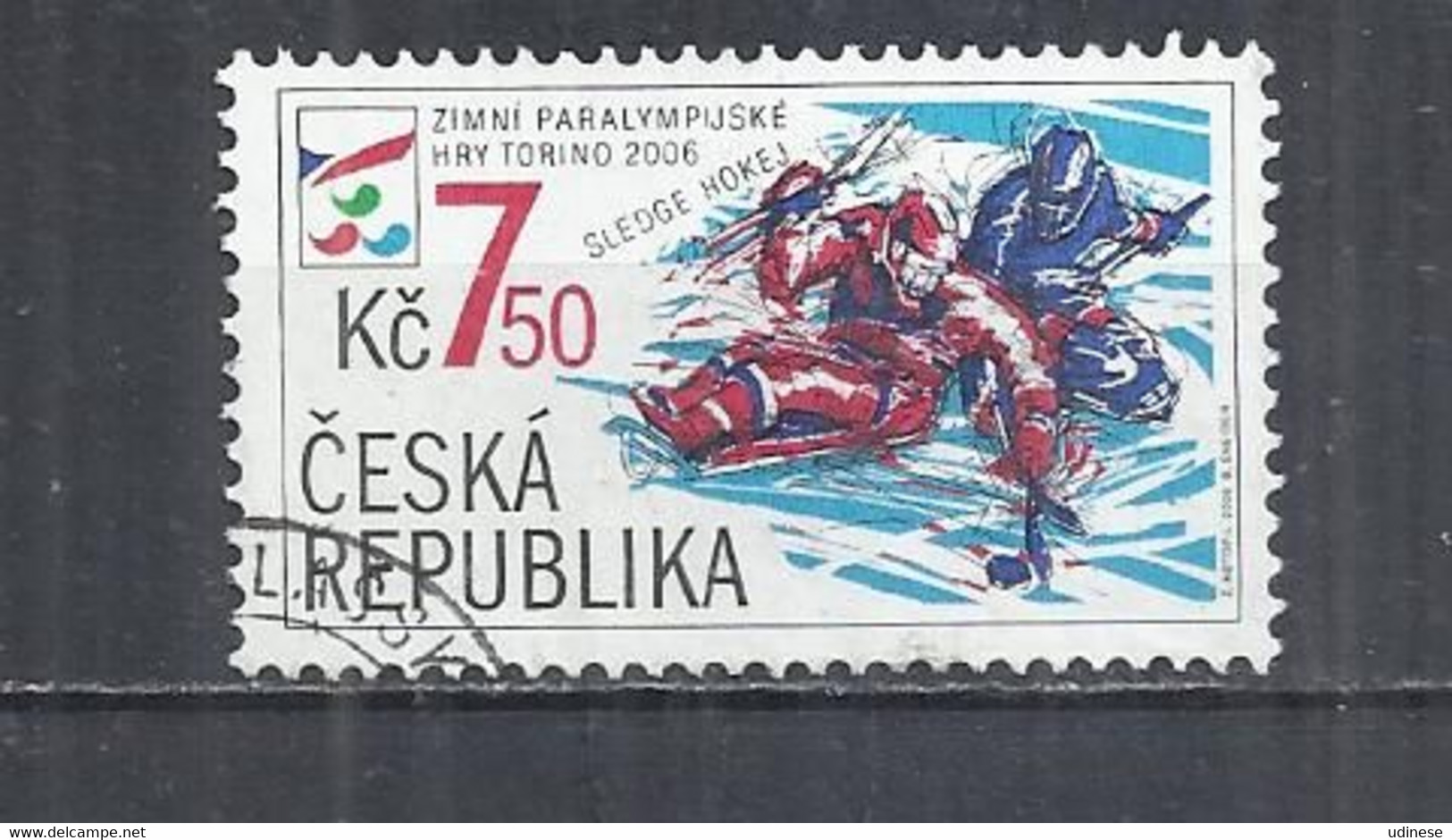 CZECH REPUNòOC 2006 - WINTER OLYMPIC GAMES - POSTALLY USED OBLITERE GESTEMPELT USADO - Hiver 2006: Torino