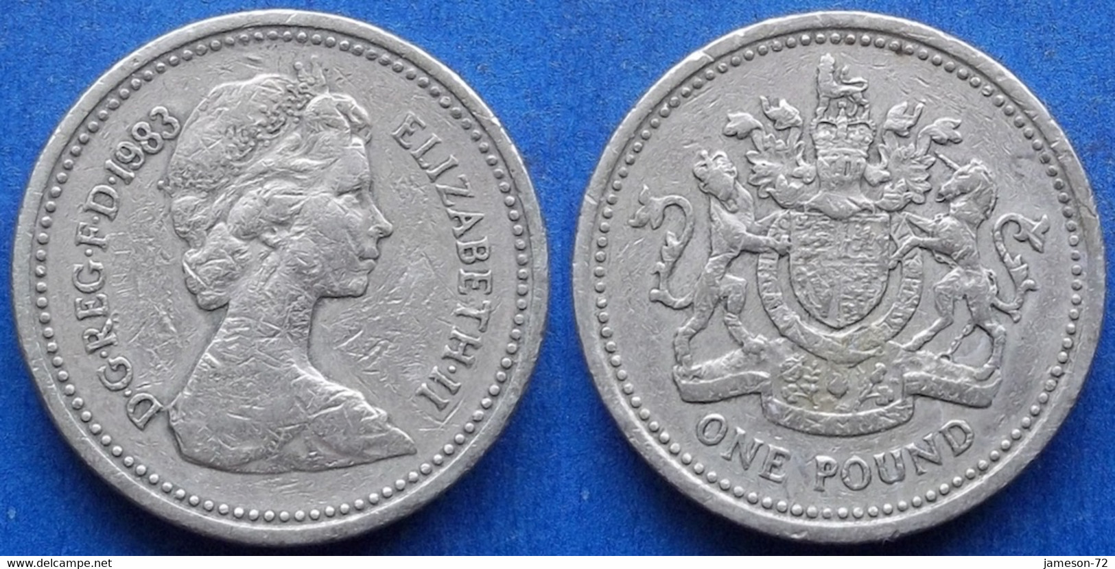 UK - 1 Pound 1983 "Shiel Of Great Britain" KM# 933 Elizabeth II Decimal Coinage (1971-2022) - Edelweiss Coins - 1 Pound