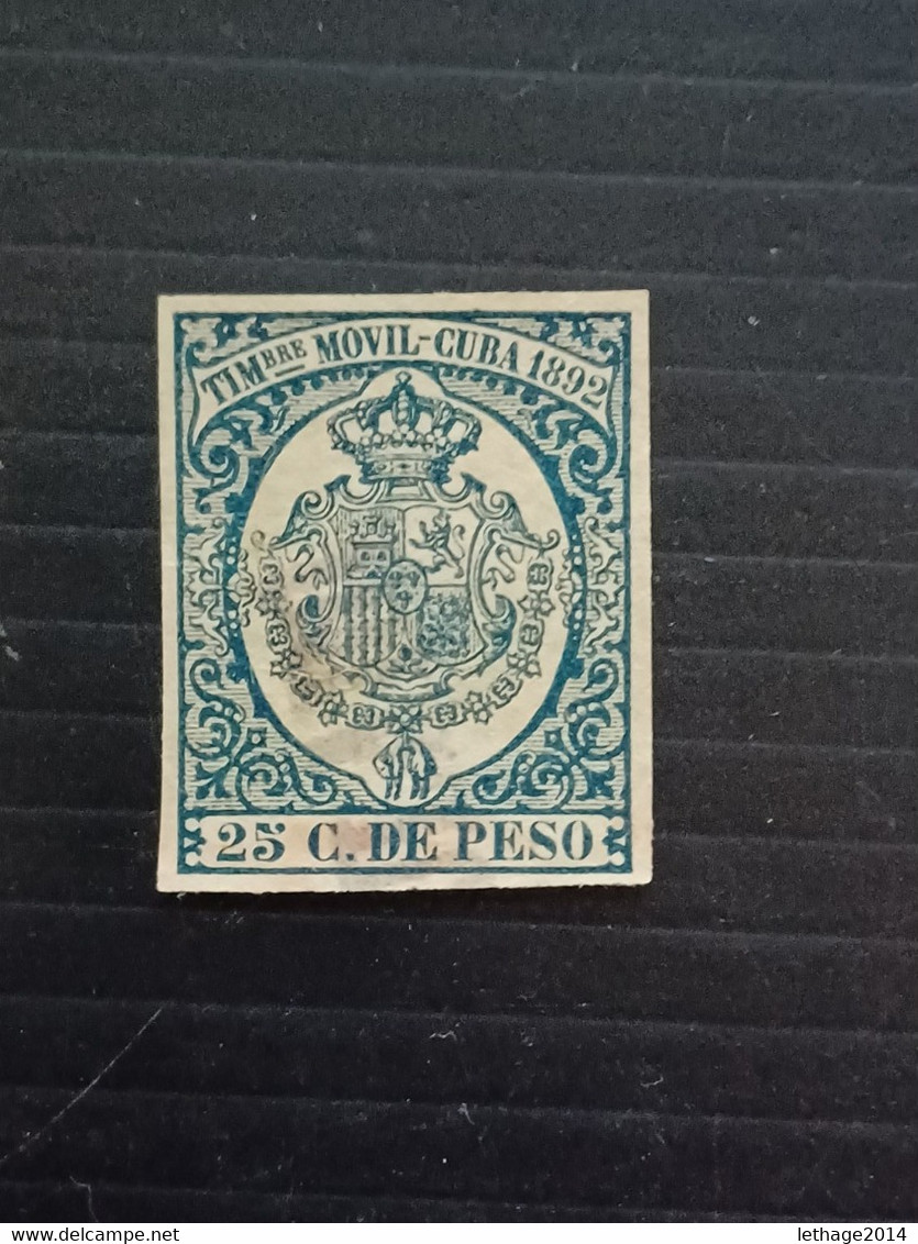 CUBA 1892 FISCAL TAXE - Strafport