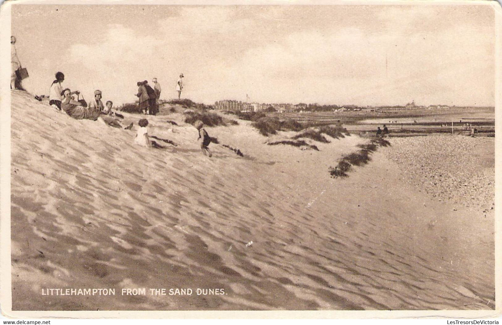 CPA Royaume Uni - Angleterre - Sussex - LittleHampton From The Sand Dunes - Plage - Animée - Jeux - Sable - Other & Unclassified