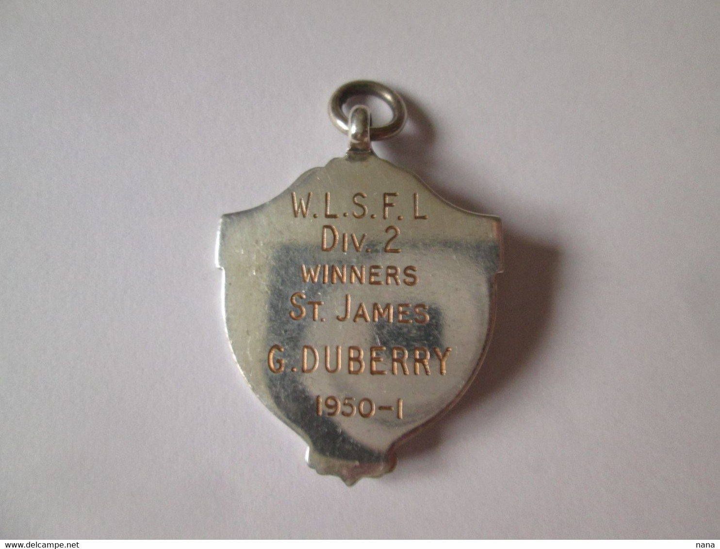 England Football Medal/medallion:Div.2 Winners St.James 1950-1 - Grossbritannien