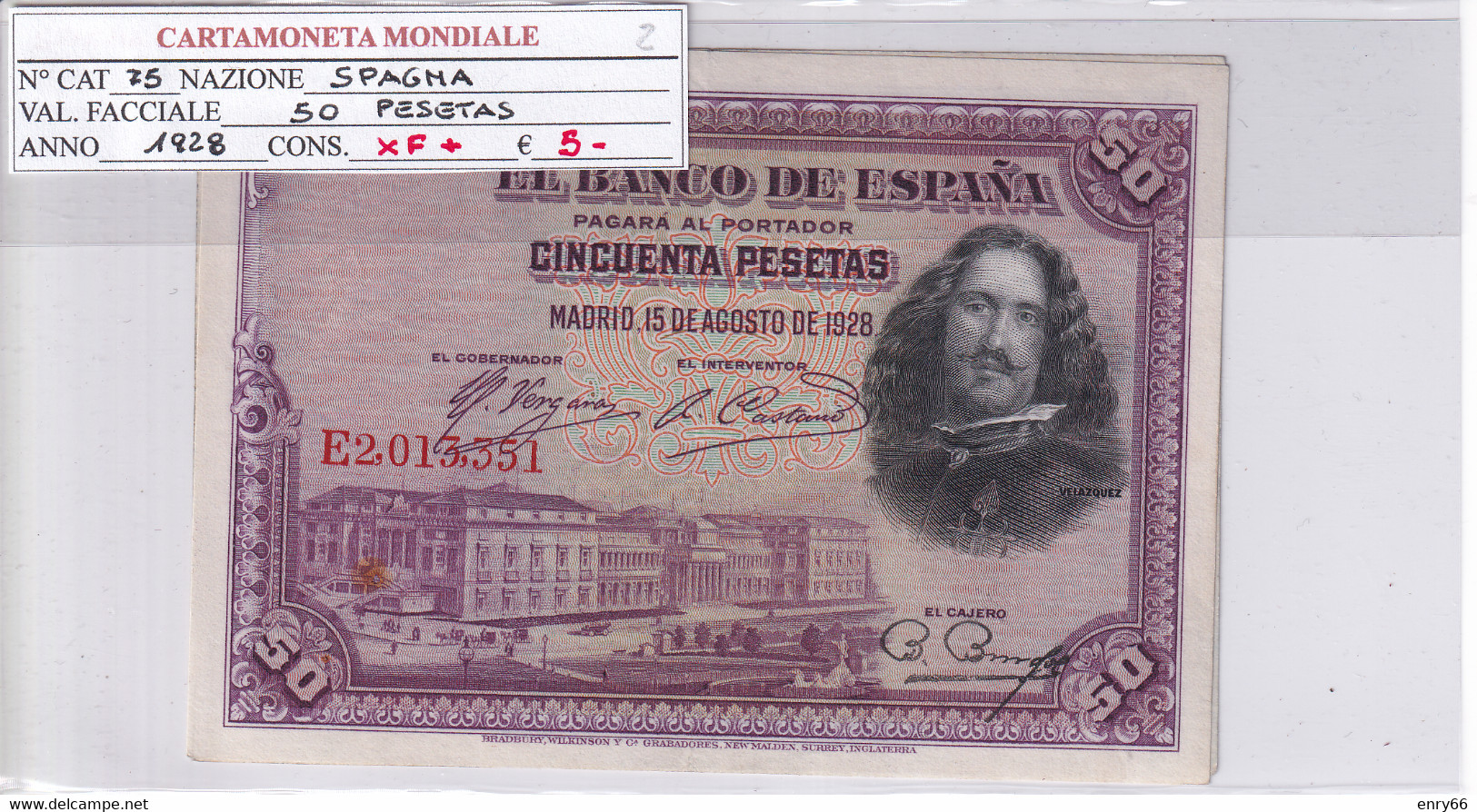 SPAGNA 50 PESETAS 1928 P75 - 50 Peseten