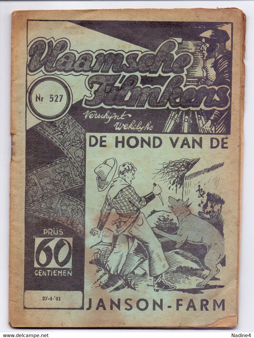 Tijdschrift Vlaamse Vlaamsche Filmkens - N° 527 - De Hond Van De Janson Farm - Victor Claes - 1941 - Jeugd