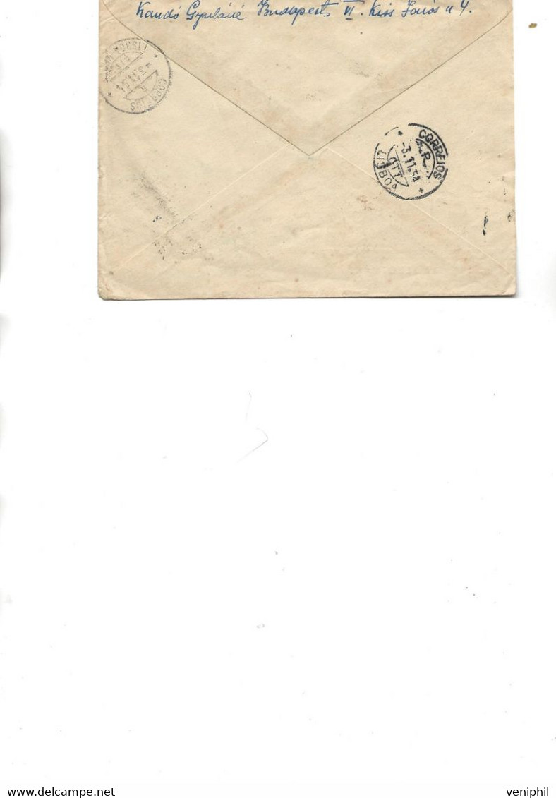 HONGRIE -LETTRE RECOMMANDEE AFFRANCHIE N° 1091 - 1127-1128-1129  -ANNEE 1954 - Poststempel (Marcophilie)