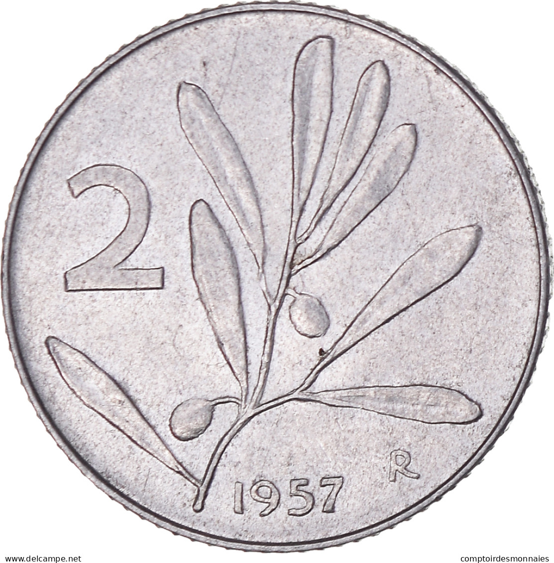 Monnaie, Italie, 2 Lire, 1957, Rome, TTB, Aluminium, KM:94 - 2 Lire