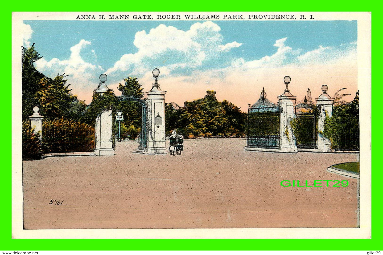 PROVIDENCE, RI - ANNA H. MANN GATE, ROGER WILLIAMS PARK - PUB. BY RHODE ISLAND NEWS CO - - Providence