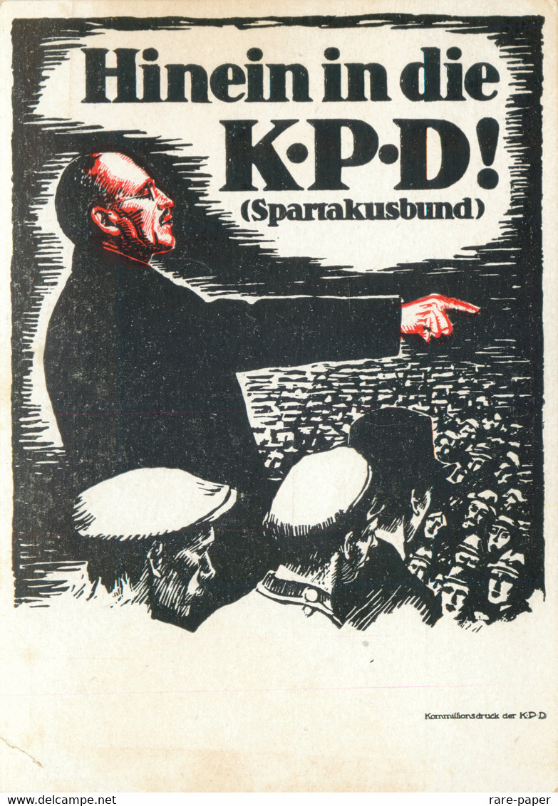 Soviet Propaganda Postcard 1930s "Poster Art Of The German Communist Party" Series No.1 - Partis Politiques & élections