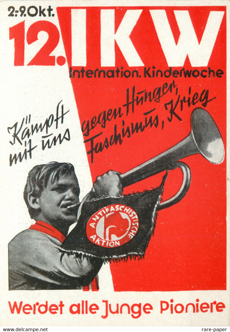 Soviet Propaganda Postcard 1930s "Poster Art Of The German Communist Party" Series No.14 - Partis Politiques & élections