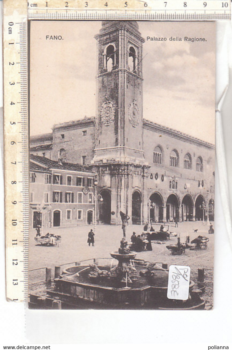 PO1858E# PESARO - FANO - PALAZZO DELLA RAGIONE - BANCARELLE - FONTANA  No VG - Fano