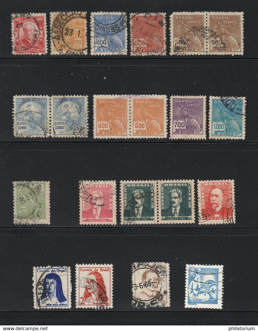 Brésil, Entre Yv 131 Et 1205, Oblitérés, Dos Propre. - Collections, Lots & Séries