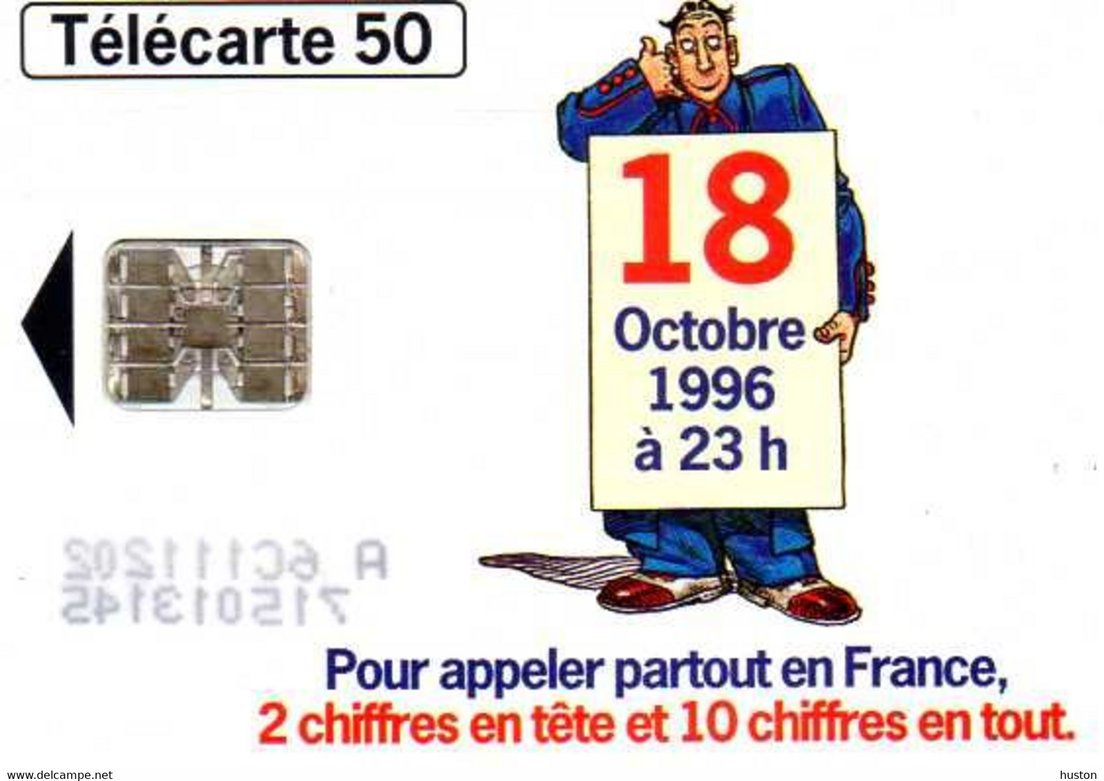 TELECARTE NUMEROTATION A L'ENVERS - REF F685 - Variétés