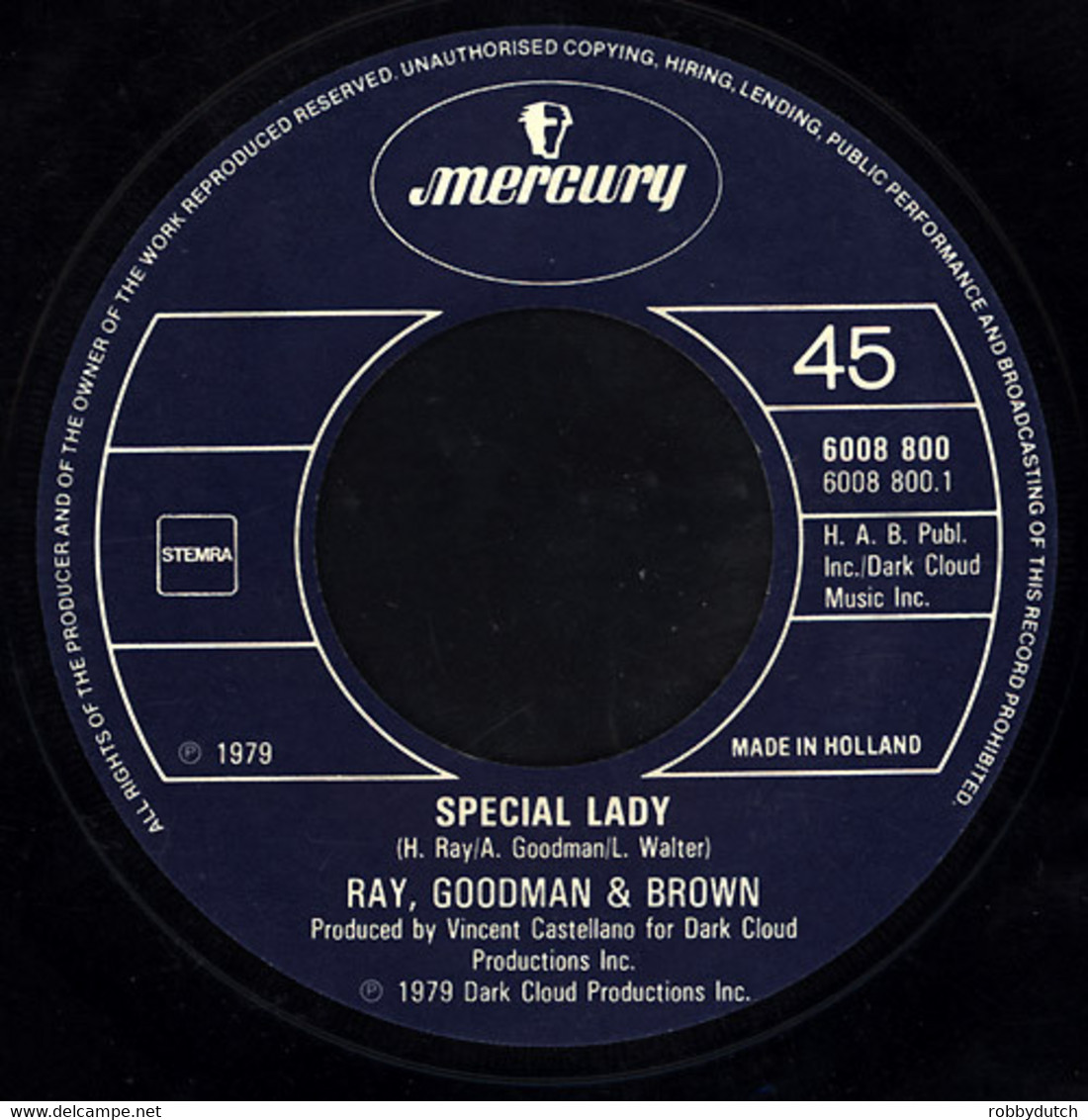 * 7" * RAY, GOODMAN & BROWN - SPECIAL LADY (Holland 1979) - Soul - R&B