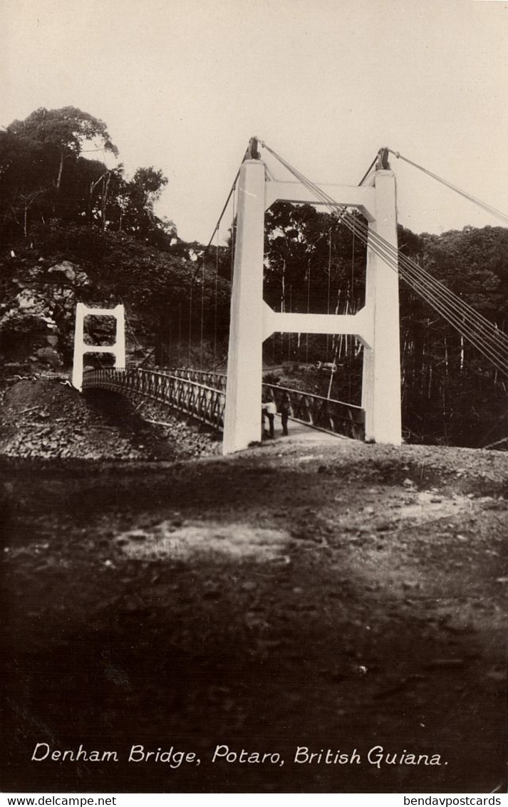 British Guiana, Guyana, Demerara, Denham Bridge, Potaro (1910s) Postcard - Guyana (ehemals Britisch-Guayana)