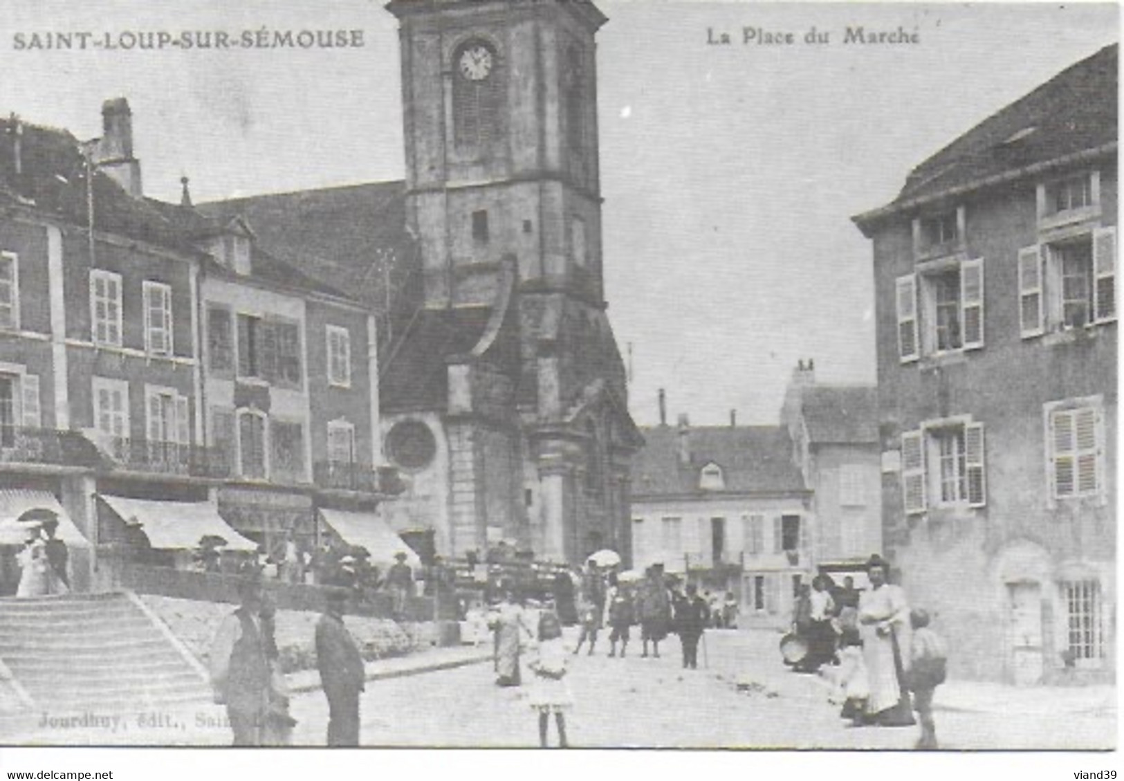 Saint Loup Sur Semouse - Place Du Marché - Carte Reproduite - Saint-Loup-sur-Semouse