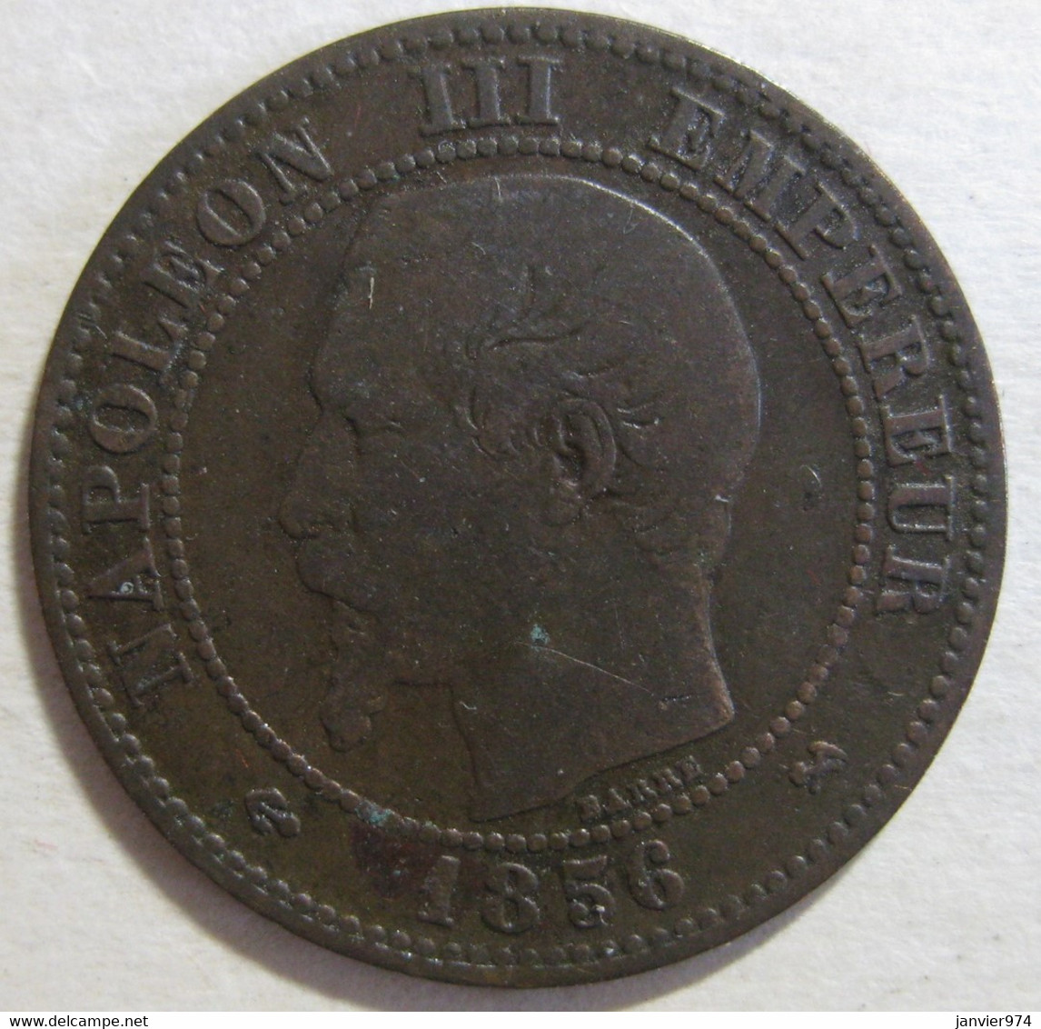 2 Centimes 1856 B Rouen, Napoleon III , En Bronze , Gad# 103 - 2 Centimes