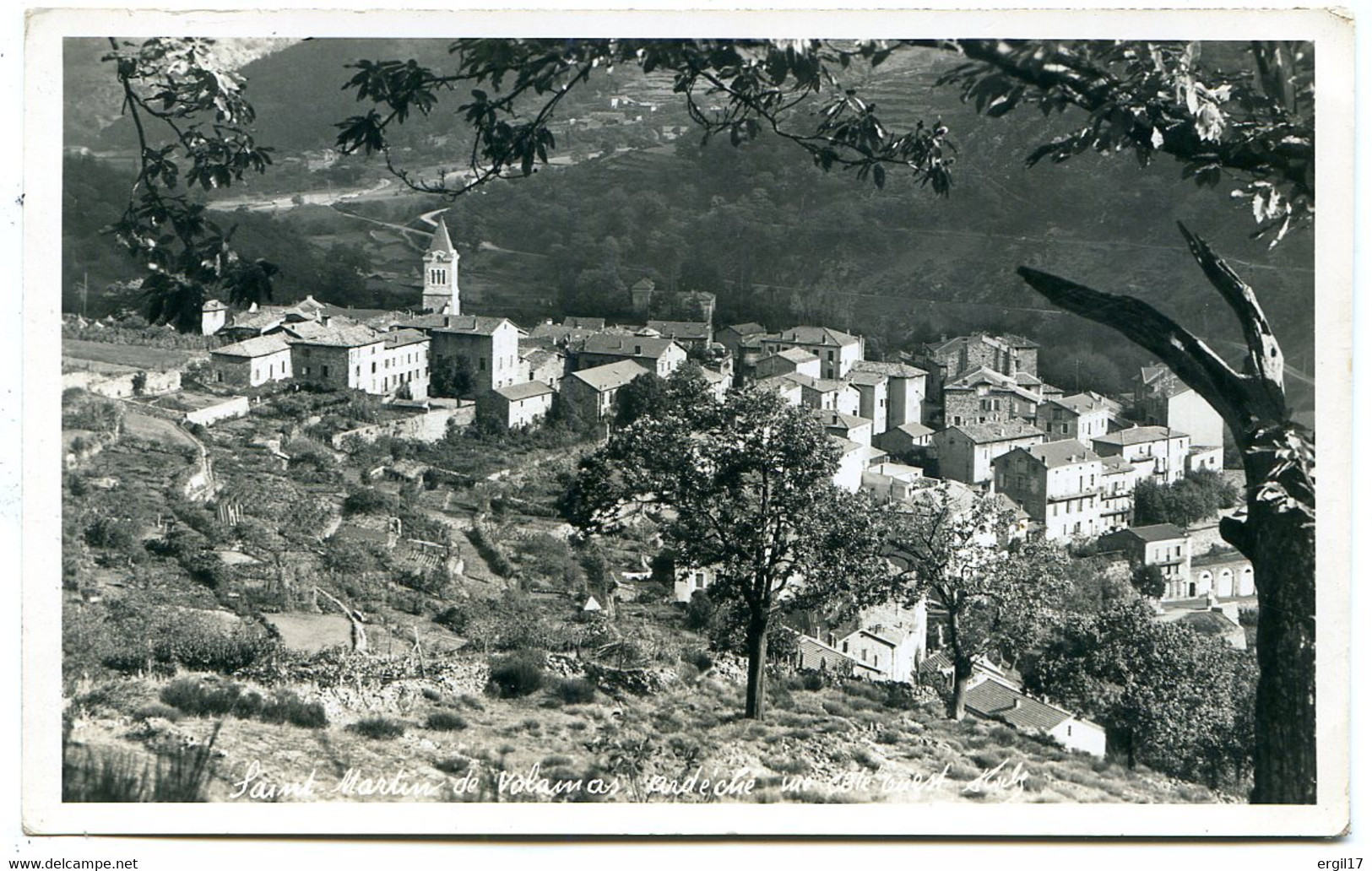 07310 SAINT MARTIN DE VALAMAS - Vue Côté Ouest - CPSM 9x14 Qualité Photo Véritable - Saint Martin De Valamas