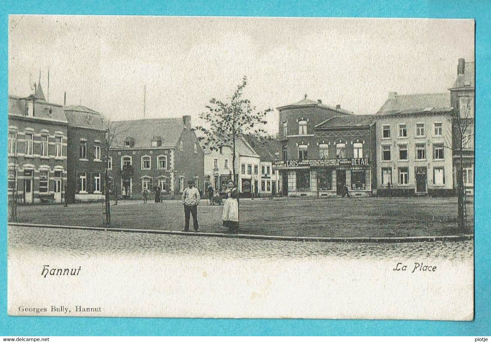 * Hannut - Hannuit (Liège - Luik - La Wallonie) * (Georges Bully) La Place, Grand'Place, Animée, Magasin, Shop, Old - Hannuit