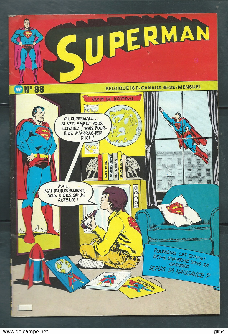 Superman N° 88 Interpresse Bon Etat, Dépot Légal 3 Trimestre 1975   Mar 1501 - Superman