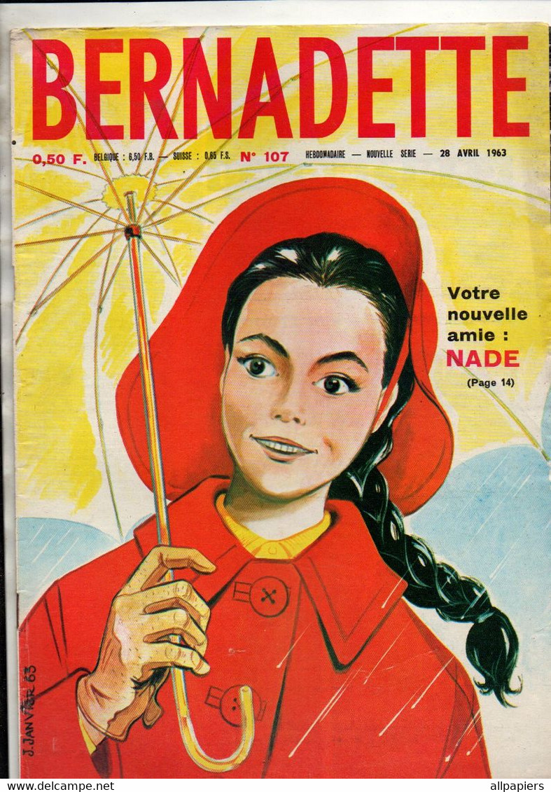 Bernadette N°107 Camping En U.R.S.S. - Le Dahomey - Le Yatching Léger à Votre Portée - Un Napperon Paille...1963 - Bernadette