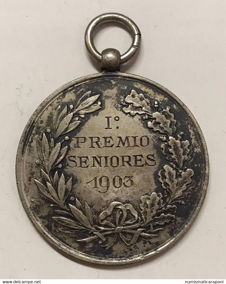 Medaglia Nei Forti Confida La Patria I° Premio Seniores 1903 - Royaux/De Noblesse