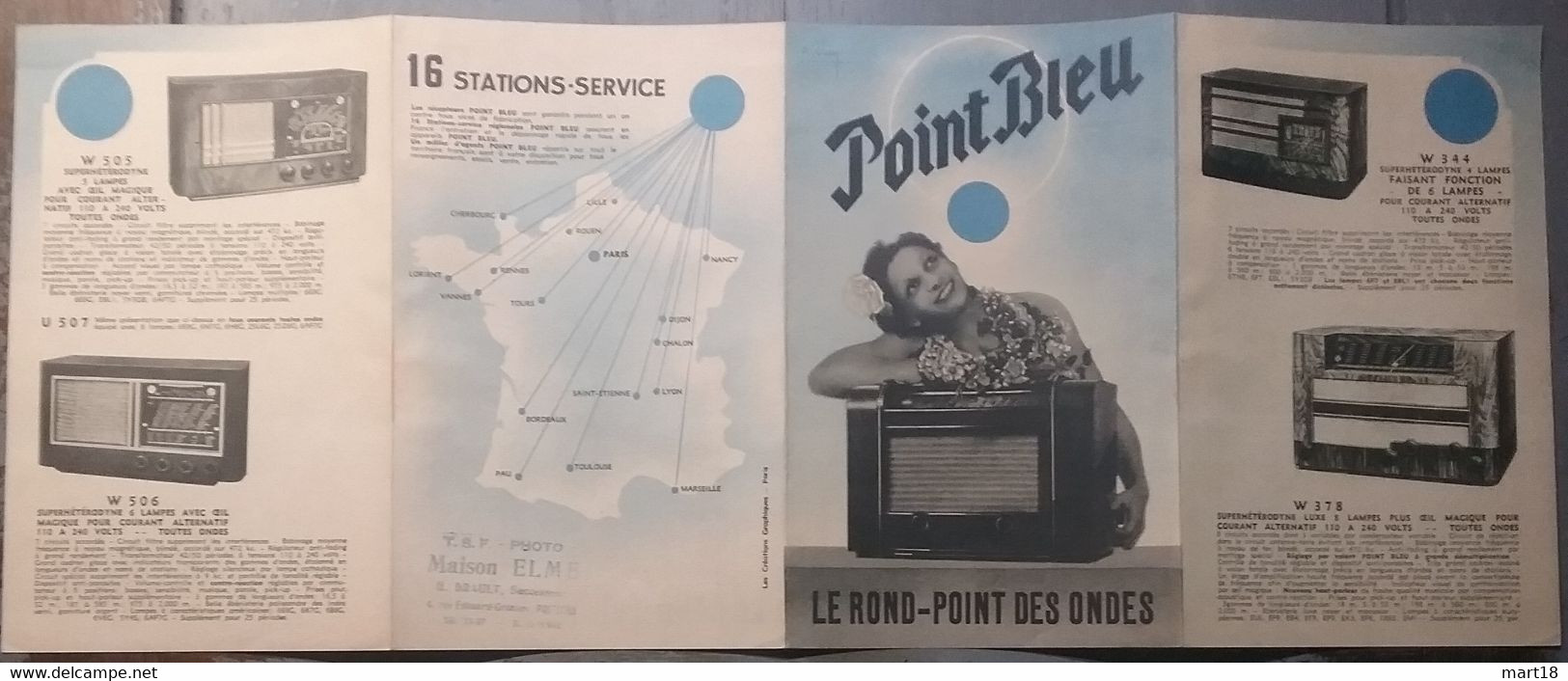 Pub 1939 - Appareil RADIO - POINT BLEU - - Other & Unclassified