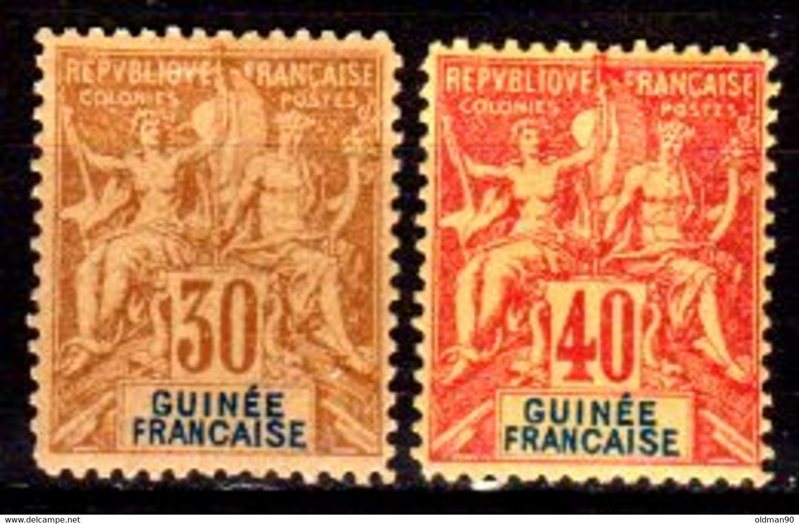 5) French Guinea: Stamps Issued By 1892-1900 (+) LH-Quality And Price In Your Opinion. - Sonstige & Ohne Zuordnung