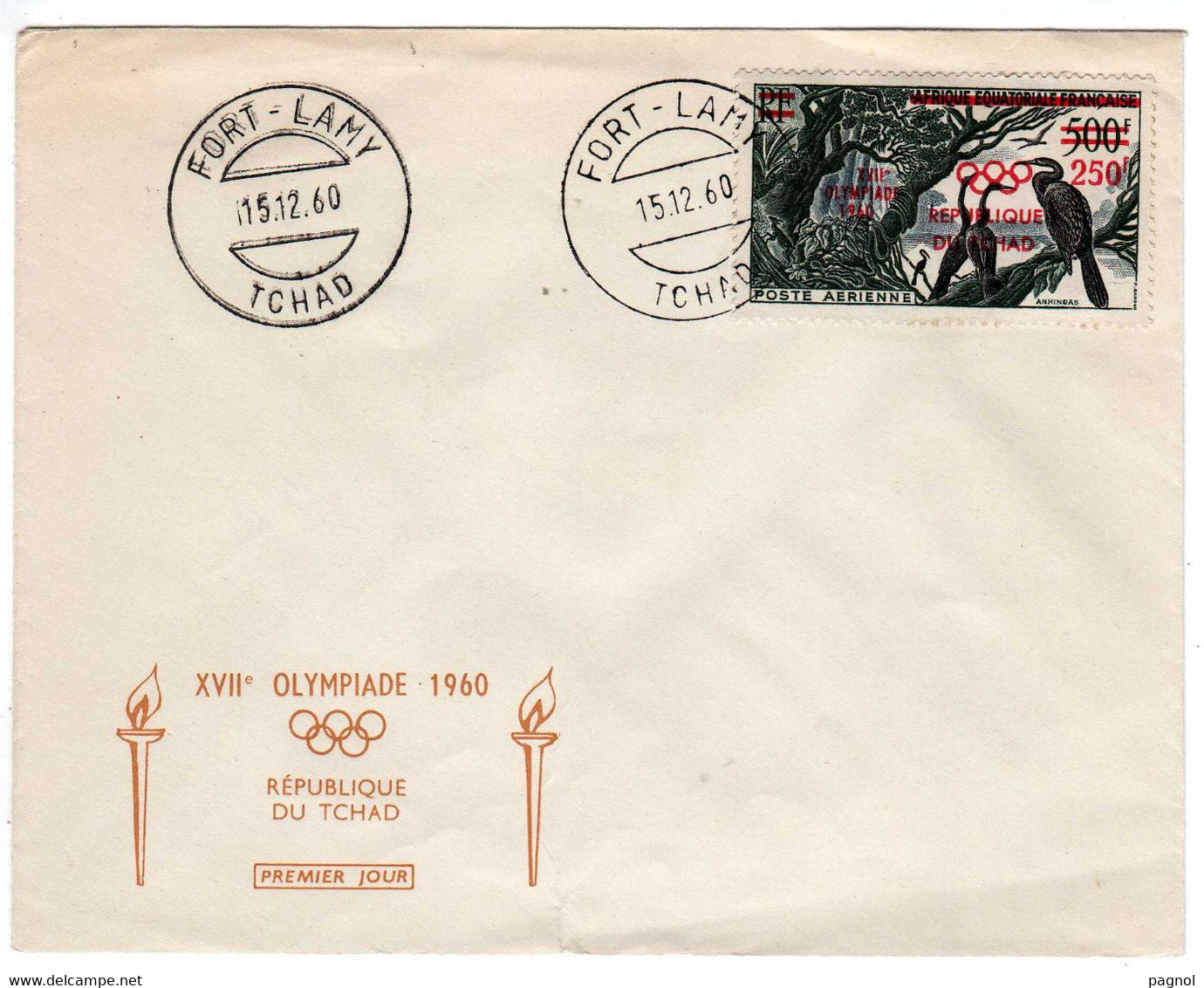 Tchad : Lettre Cachet  : Fort-Lamy : Jeux Olympique 1960 - Tsjaad (1960-...)