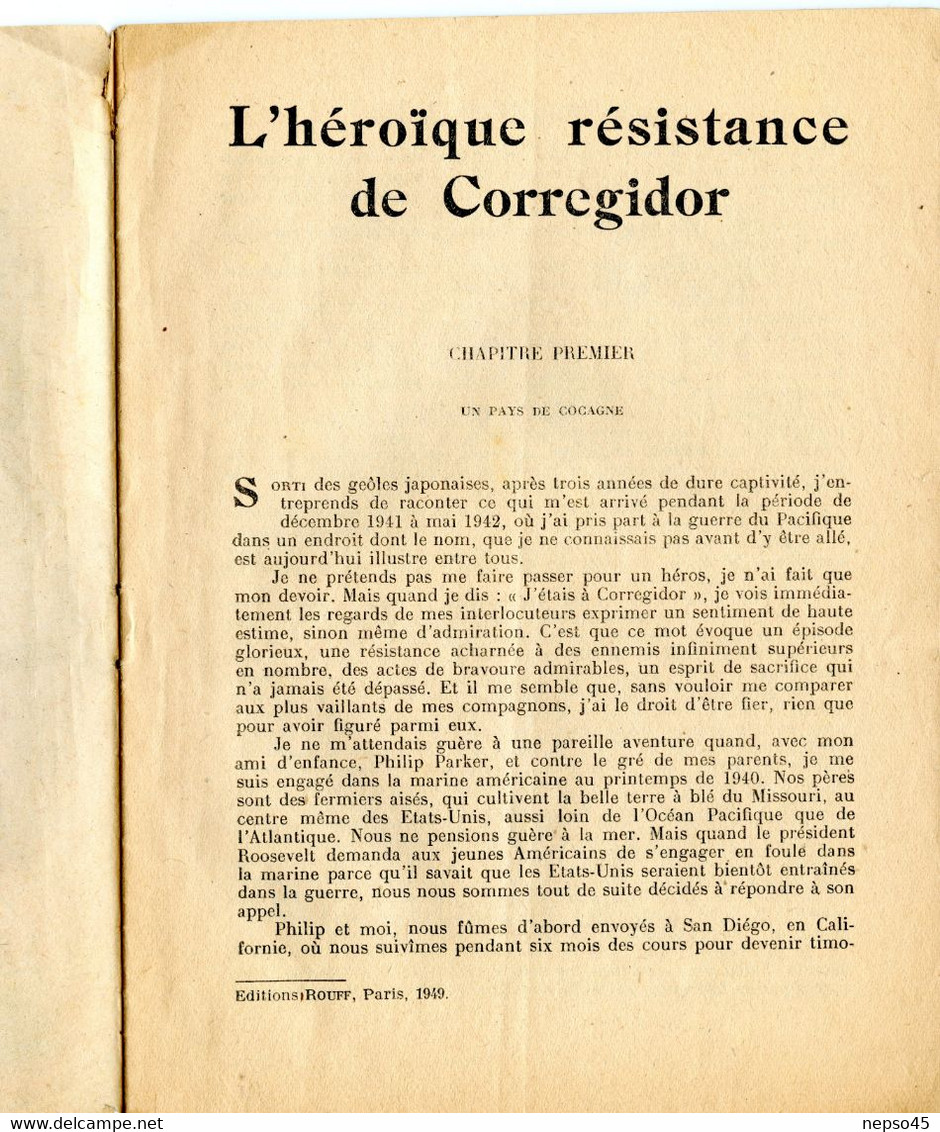 1939-45.HéroÏque Résistance De Corregidor.esprit De Propagande De Guerre Très Germanophobe.glorification D'exploits - Francese