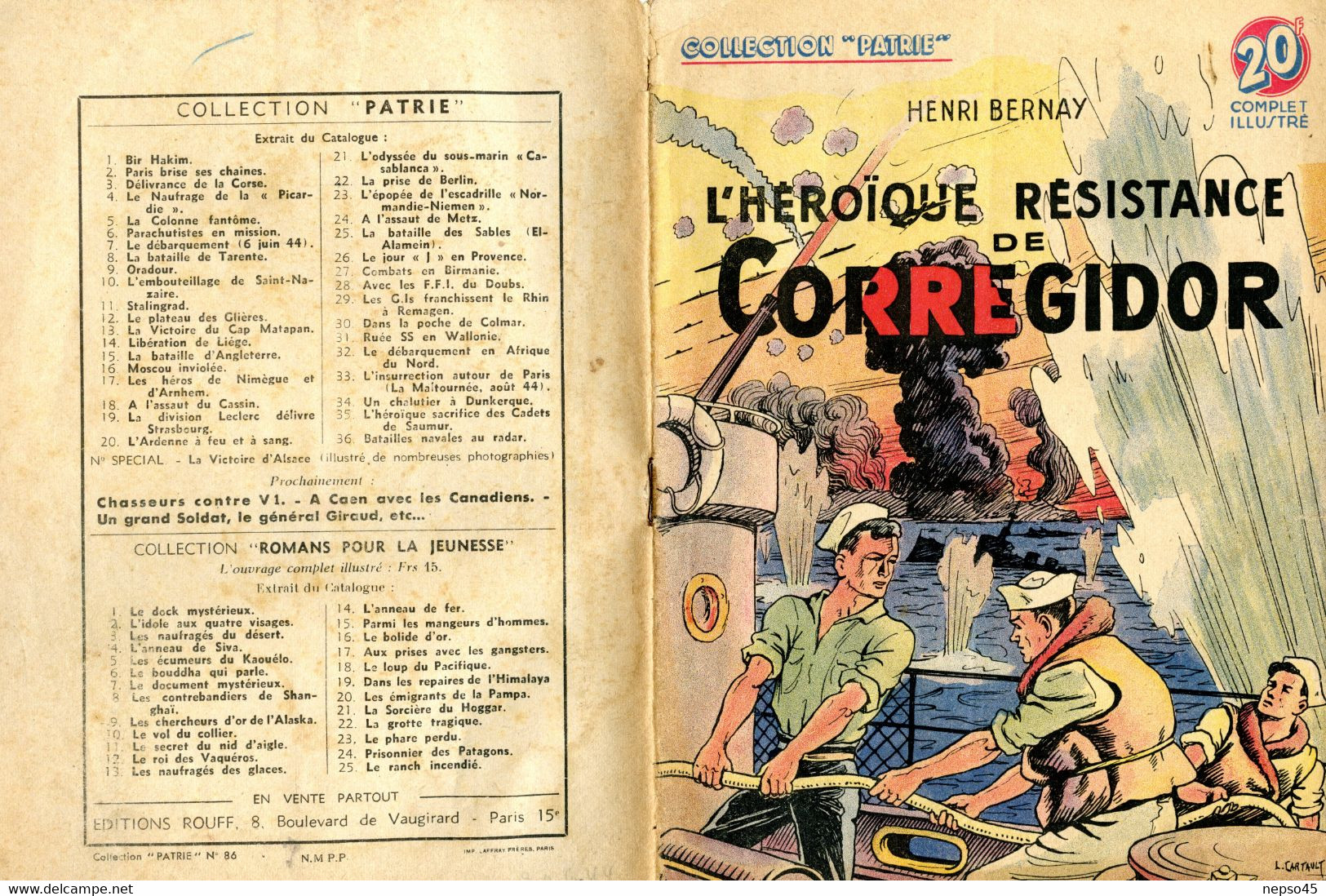 1939-45.HéroÏque résistance de Corregidor.esprit de propagande de guerre très germanophobe.glorification d'exploits